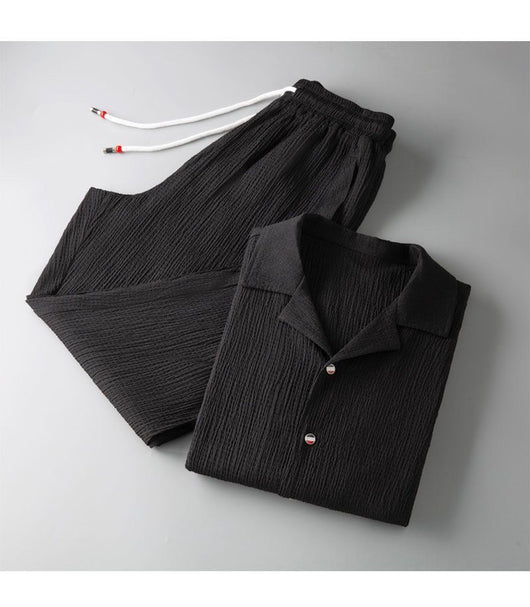 Conjunto Deportivo Casual Hombre Manga Corta Estilo Chino Premium - Image 12