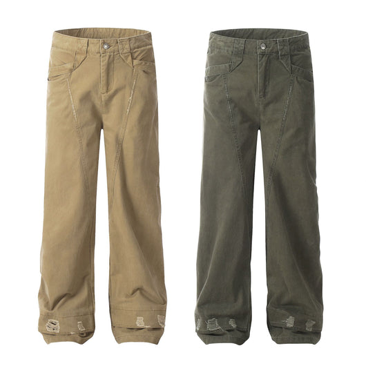 Pantalones Casuales de Trabajo Desgastado para Mujer - Image 9