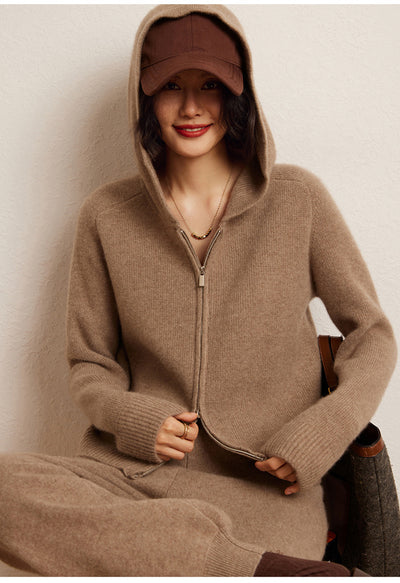 Cardigan Hoodie de Cachemira para Mujer con Cierre - Image 17