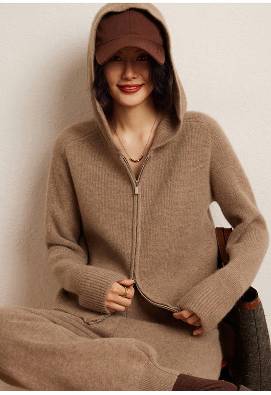 Cardigan Hoodie de Cachemira para Mujer con Cierre - Image 17