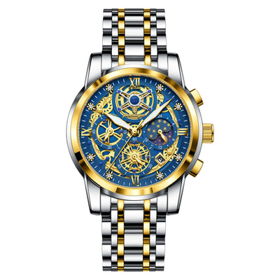 Reloj de Lujo Resistente al Agua con Diseño Calado y Esfera Extragrande - Image 3