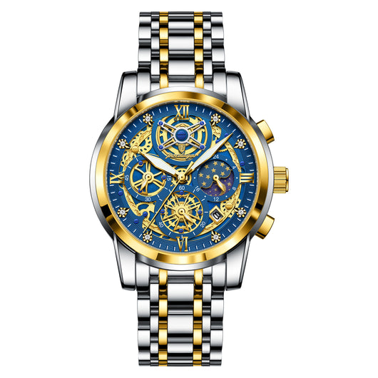 Reloj de Lujo Resistente al Agua con Diseño Calado y Esfera Extragrande - Image 3