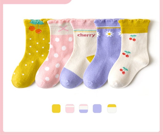 Calcetines de Algodón para Niños y Niñas - Colores Lisos Escolares - Image 4