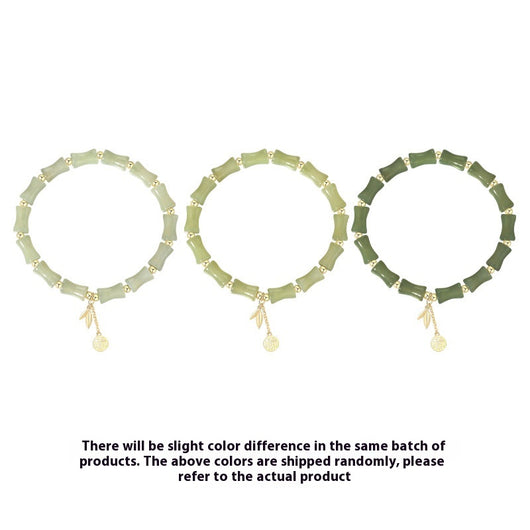 Pulsera de Jade Hetian Estilo Chino con Bambú y Protección - Para Mujer - Image 4