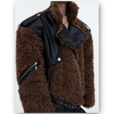 Chaqueta de Algodón Deconstruida con Pelaje Premium - Image 2