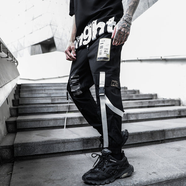Pantalones Cargo Holgados Hip Hop Web Dark para Hombre