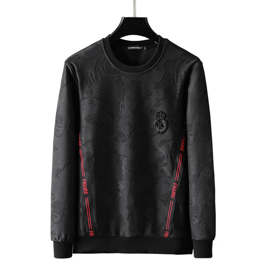 Suéter Cuello Redondo Manga Larga para Hombre Negro - Image 2