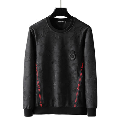 Suéter Cuello Redondo Manga Larga para Hombre Negro - Image 2
