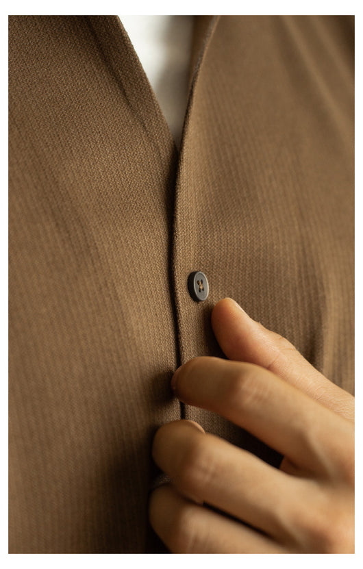 Camisa Casual de Cuello Vuelto Manga Larga para Hombre - Diseño Cálido y Versátil - Image 11