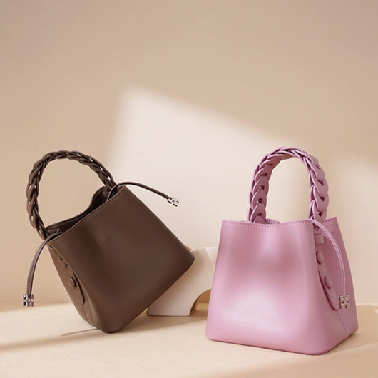 Bolso Bandolera Tejido a Mano - Bucket Bag Artesanal Compacto - Image 7
