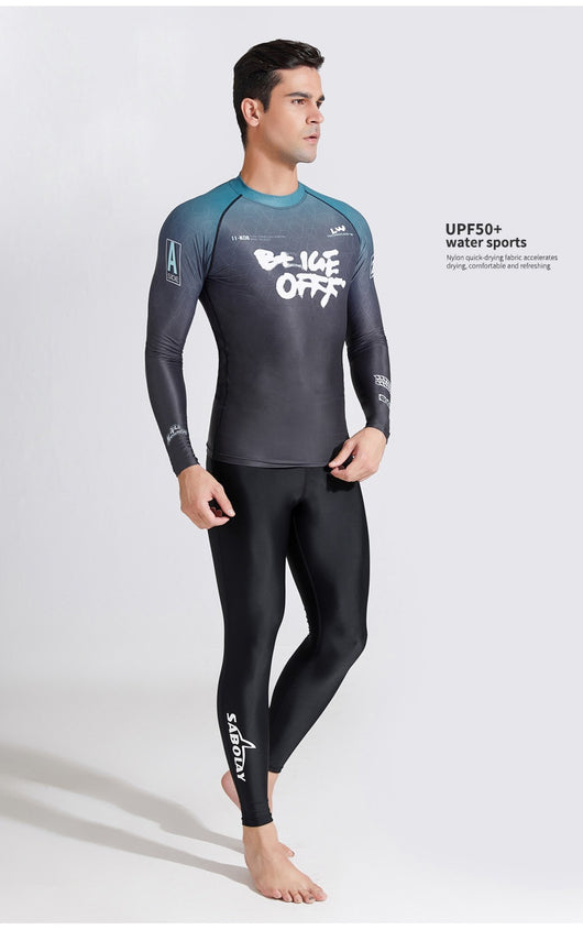 Traje de Baño Manga Larga Secado Rápido para Hombre - Image 8