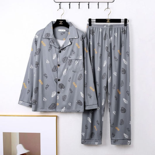 Pijama Minimalista de Manga Larga para Hombre - Image 37