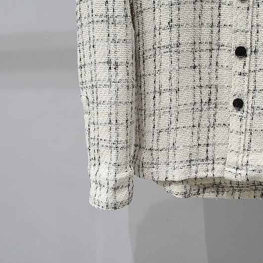 Chaqueta Camisa Tweed Cuadros para Hombre - Manga Larga - Image 6