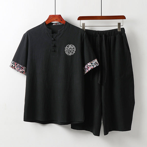 Traje de Lino Manga Corta para Hombre - Colección Verano Ultraligero