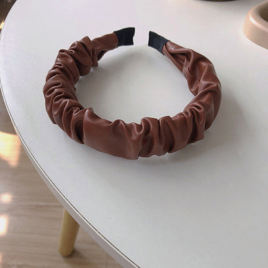 Diadema Plisada de Cuero PU Premium Francés - Image 17