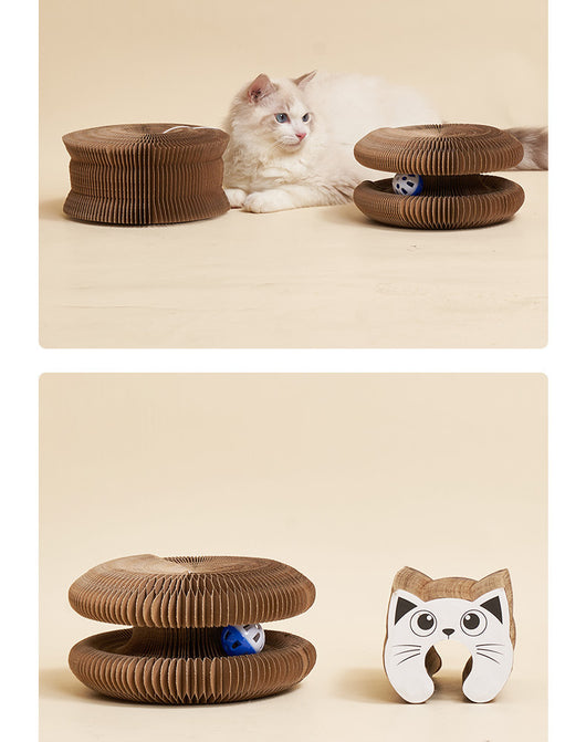 Rascador Ondulado para Gatos - Juguete Desestresante con Cartón Corrugado - Image 12