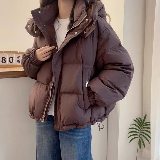 Chaqueta Cálida Casual para Mujer Talla Grande con Abertura Lateral - Image 7