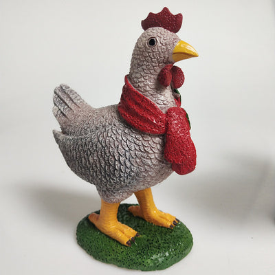 Gallina Navideña con Bufanda - Decoración Festiva
