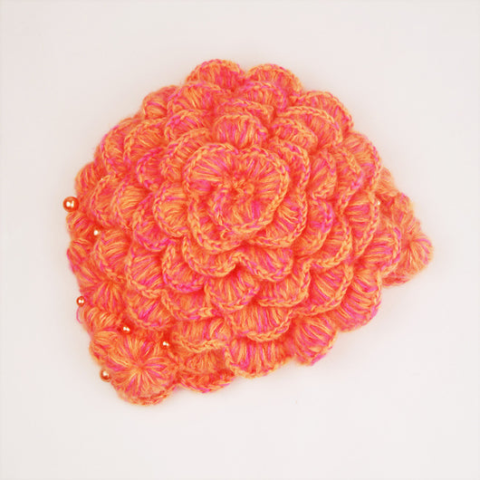 Gorro de Lana Tejido a Mano con Perlas para Mujer - Image 5
