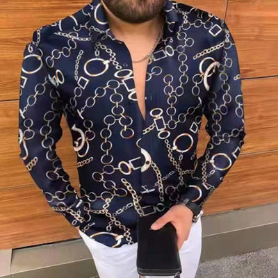 Camisa Casual Entallada de Manga Larga para Hombre - Image 17