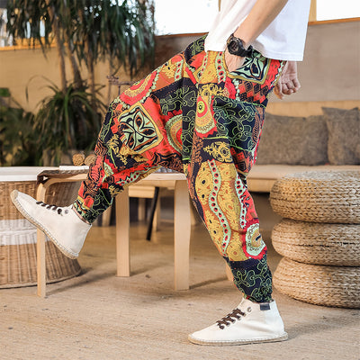 Pantalones Nepal de Lino Estilo Asiático con Cintura Baja - Image 13