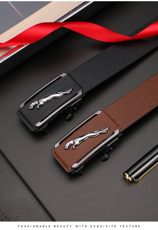 Cinturón de Cuero para Hombre con Hebilla Automática sin Agujeros - Image 14