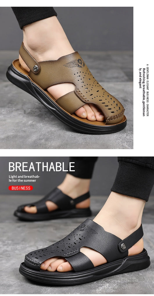 Sandalias de Cuero Genuino - Comodidad Total para Conducir y Actividades Exteriores - Image 8