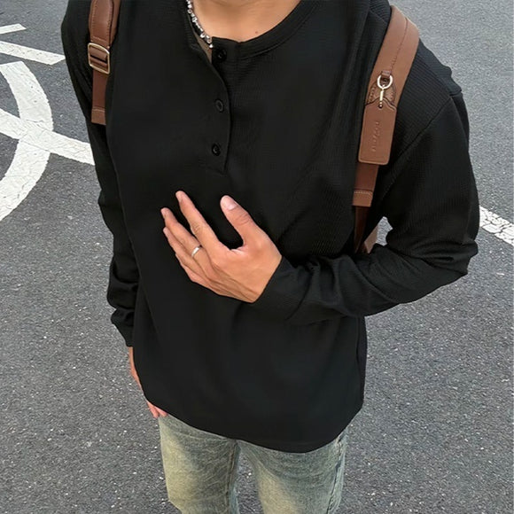 Camisa Clásica Americana Henry de Manga Larga para Hombre