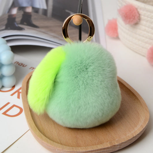 Llavero de Coche con Cabello Real Pera Verde - Regalo Especial para Mujer - Image 4