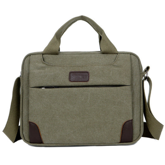 Bolsa Mensajera de Lona para Hombre con Correa Simple - Image 8