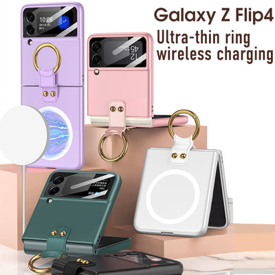 Funda Protectora con Cargador Inalámbrico y Anillo Plegable - Image 4