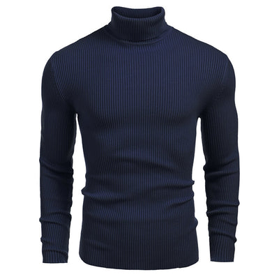 Suéter Cuello Alto Ajustado de Manga Larga para Hombre - Image 9