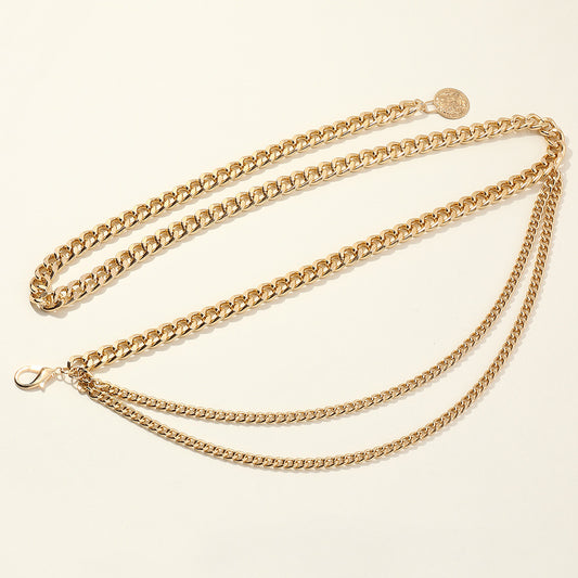 Cinturón Dorado de Cadena Estilo Coreano para Mujer - Versátil y Elegante - Image 2