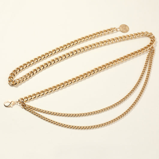 Cinturón Dorado de Cadena Estilo Coreano para Mujer - Versátil y Elegante - Image 2