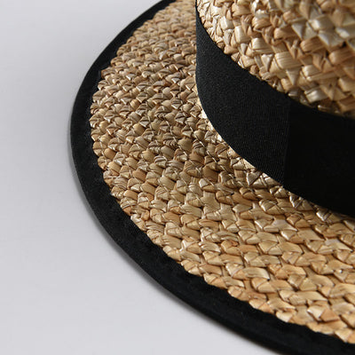 Sombrero de Paja Plano para Mujer - Accesorio Playa y Vacaciones - Image 6