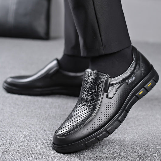 Zapatos de Cuero para Hombre con Suela Flexible y Respirable