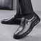 Sapatos Masculinos de Couro com Sola Flexível e Respirável