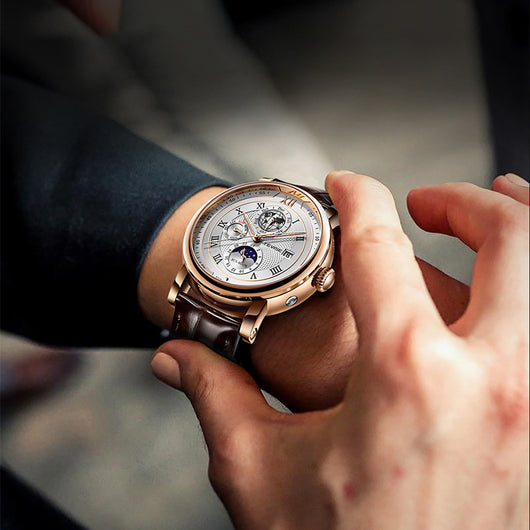 Reloj Automático Fases Lunares Resistente al Agua para Hombre - Image 3