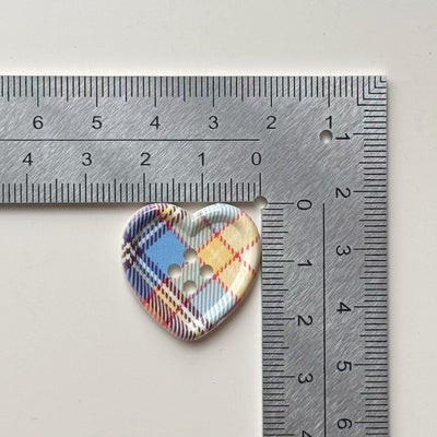 Botón Decorativo de Corazón a Cuadros - Image 8