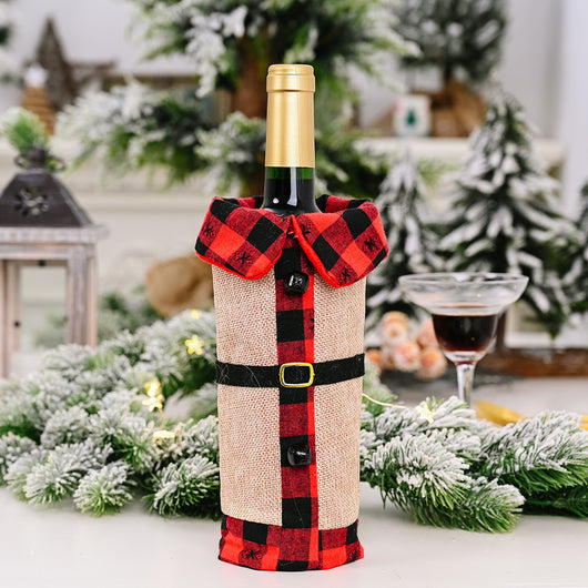 Funda Protectora Navideña para Botellas de Vino - Decoración de Mesa y Hogar - Image 29