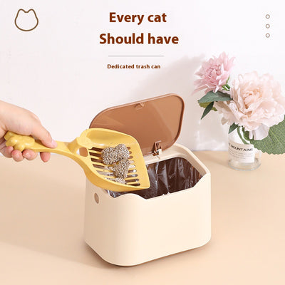 Pala Recogedor de Desechos para Gatos con Contenedor Cerrado