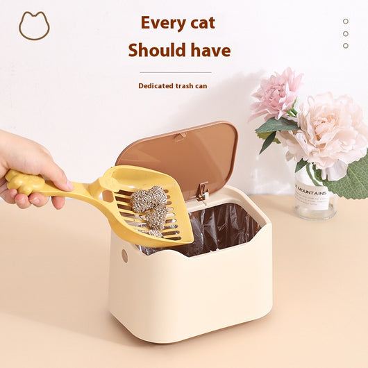 Pala Recogedor de Desechos para Gatos con Contenedor Cerrado