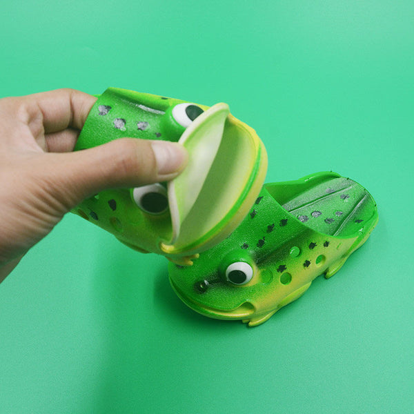 Pantuflas Antideslizantes para Niños - Diseño Rana Verano