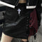 Falda Hip Hop Punk Cintura Alta Efecto Cuero