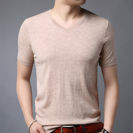 Camiseta de Lana Manga Corta para Hombre - Primavera - Image 10