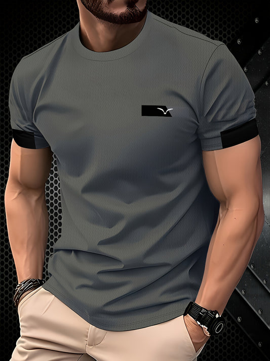 Camiseta Minimalista 3D Estampada de Manga Corta para Hombre - Image 2