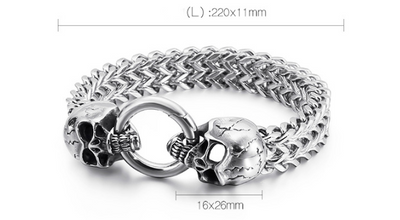 Pulsera de Acero Titanio Calavera Dominante - Image 17