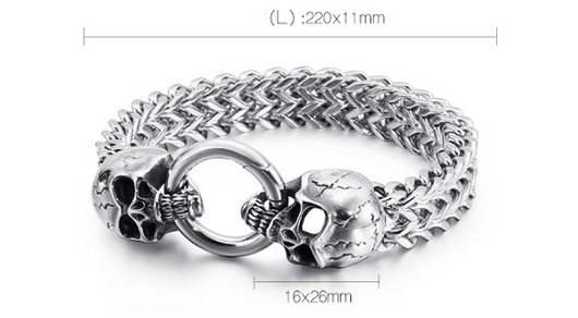 Pulsera de Acero Titanio Calavera Dominante - Image 17