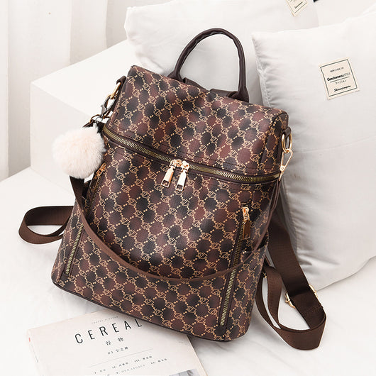 Mochila Casual de Cuero PU con Doble Asa y Estampado Fashion para Mujer - Image 15