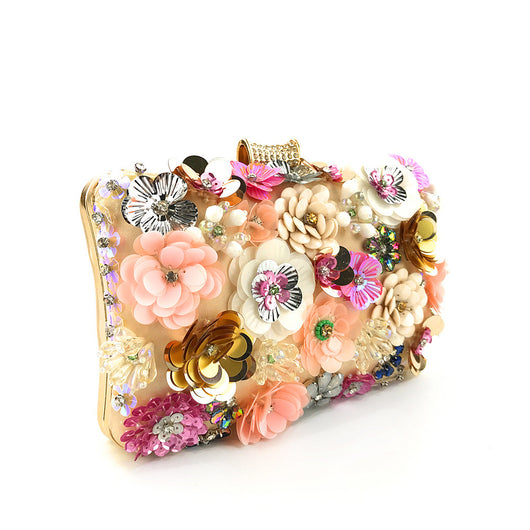 Bolso de Noche para Mujer con Flores de Cuentas Coloridas - Image 4